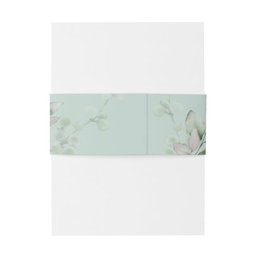 Watercolor Tuin Bruiloft Uitnodigingen Wikkel (Achterkant Voorbeeld)