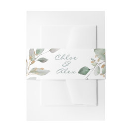 Watercolor Tuin Bruiloft Uitnodigingen Wikkel