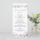 Watercolor Tuin Menu Kaart (Staand voorkant)