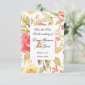Watercolor Tuin Trouwdag Save The Date (Staand voorkant)