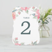 WATERCOLOR TUIN TROUWTAFEL NUMMER KAART (Staand voorkant)