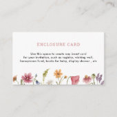 Watercolor Tuin Wilde Bloem Feest  Informatiekaartje (Voorkant)