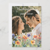 Watercolor Tuin Wilde Bloemen Lente Trouwfoto Save The Date (Achterkant)