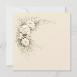 Watercolor Tuinrozen voor Timeloze Momenten Kaart