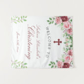 Watercolor tuintaferozen Christendoor verwelkoming Wandkleed (Voorkant (horizontaal))