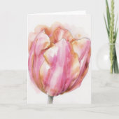 Watercolor Tulp Bloem Kunst Notitiekaart (Voorkant)