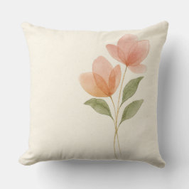 Watercolor Tulp Moederdag Kussen