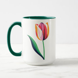 Watercolor Tulp Mok