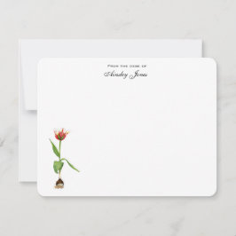 Watercolor Tulp Persoonlijke Plat Bedankkaart