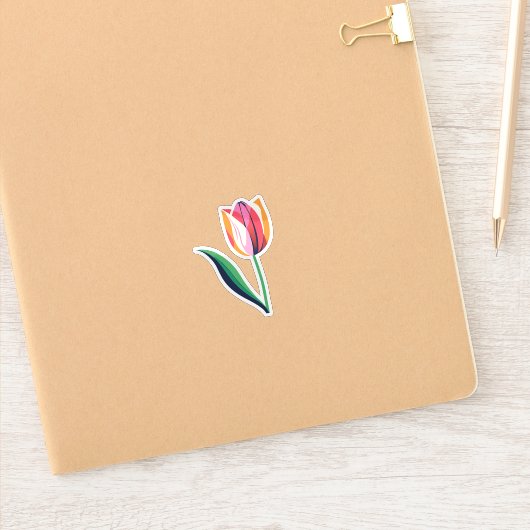 Watercolor Tulp Sticker (Notitieboek)
