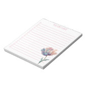 Watercolor Tulp Takenlijst Modern Boho Chic Notitieblok (Linkerzijde)