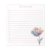 Watercolor Tulp Takenlijst Modern Boho Chic Notitieblok (Voorkant)