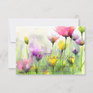 Watercolor tulpen aanpasbaar kaart