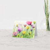 Watercolor tulpen aanpasbaar kaart (Voorkant)