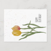 Watercolor Tulpen - Gefeliciteerd met je verjaarda Briefkaart (Voorkant)
