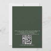 Watercolor Tulum Tropical Beach QR Code Wedding Kaart (Achterkant)