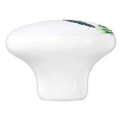  Watercolor Turtle Tropical Leaves Keramische Knop (Zijkant)