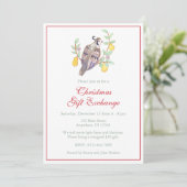 Watercolor Twaalf Dagen van Kerstmis Feest Kaart (Staand voorkant)