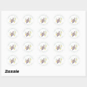 Watercolor Twelve Days of Christmas Gift Ronde Sticker (Vel)
