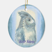 Watercolor Uil Keramisch Ornament (Links)