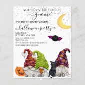 Watercolor uitnodiging voor Gnome Halloween-feestj (Voorkant)