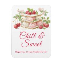 Watercolor uitnodiging voor Ice Cream Sandwich Day