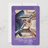 Watercolor Ultra Violet Elegante Kerstkaart Kaart (Voorkant)