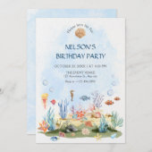 Watercolor under the sea  kaart (Voorkant / Achterkant)