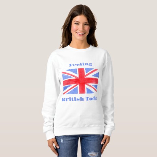 Watercolor Union Jack Flag Feeling British Trui (Voorkant volledig)
