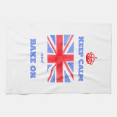 Watercolor Union Jack Keep Calm Bake On Theedoek (Horizontaal)
