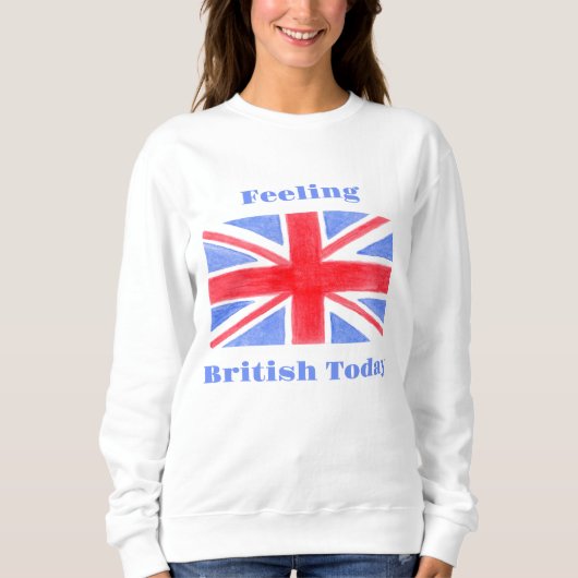 Watercolor Union Jack Vlag Voel Brits Trui (Voorkant)