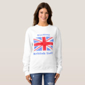 Watercolor Union Jack Vlag Voel Brits Trui (Voorkant volledig)