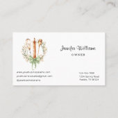 Watercolor Utensils Kitchen Bakery Business Card Visitekaartje (Achterkant)