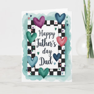 Watercolor vadersdag liefde kaart