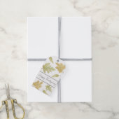 Watercolor Vallende Bladeren Thanksgiving Cadeaubi Cadeaulabel (Met Touw)