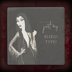 Watercolor vampiervrouw Fancy Halloween Zwart Stenen Onderzetter