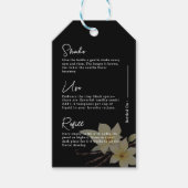 Watercolor Vanille Zwarte Extract Instructie Cadeaulabel (Voorkant)