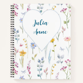 Watercolor Veldboeket Spiraal Notebook Notitieboek