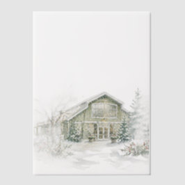 Watercolor Venue Kunstwerk Vellum Overlay Uitnodigingen
