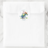 Watercolor VERJAARDAG Dinosaurus Sticker (Tas)