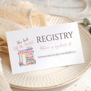 Watercolor Vers in de Winkel Bruidsdouche Cadeaure Informatiekaartje