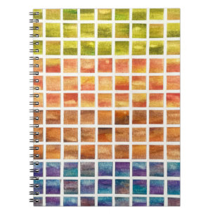 Watercolor Vier Seizoenen Vierkanten Notitieboek