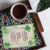 Watercolor Vierbladige Klaver Shamrock St. Patrick