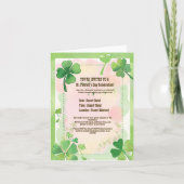 Watercolor Vierbladige Klaver Shamrock St. Patrick (Voorkant)