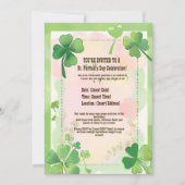 Watercolor Vierbladige Klaver St. Patrick's Shamro Kaart (Voorkant)