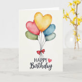 Watercolor Vijf Hartjes Kaart (Gele Bloem)