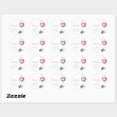 Watercolor Vino before Vows Bruidsfeest Ronde Sticker (Vel)