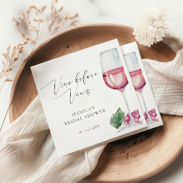 Watercolor Vino voor de Huwelijksbelofte Bruidsbor Servet