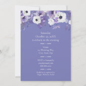 Watercolor Violet Flowers Wedding Bridal Shower Kaart (Achterkant)