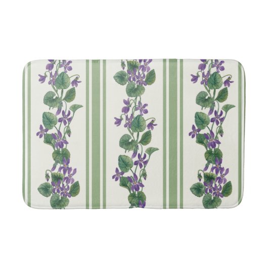 Watercolor violets and stripes badmat (Voorkant)